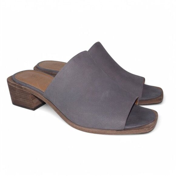 FRYE Lucia Slip-on Block Heel Mule Sandals Blueish-Grey 3474781-JEA Women's 7.5M - Picture 4 of 10